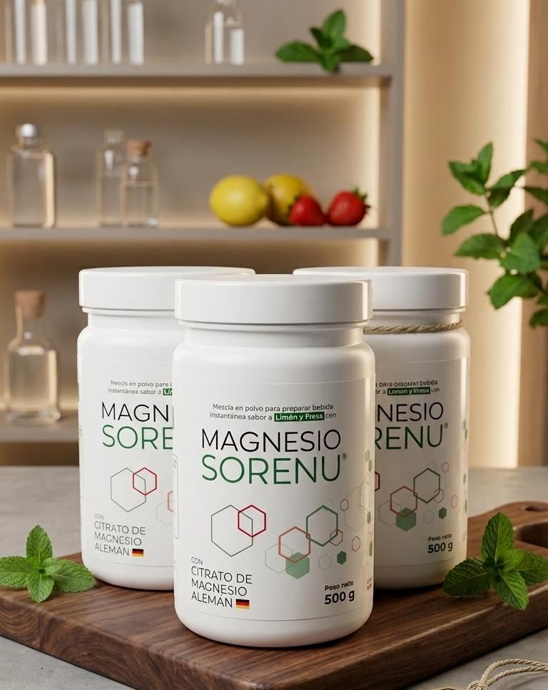 TRIPACK Citrato de Magnesio Alemán 500g C/STEVIA SORENU-REGISTRO SANITARIO
